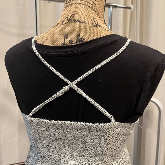 America. Eagle outfitters smocked mini dress black white m medium - Picture 4 of 6